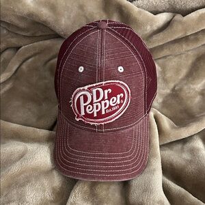 Dr Pepper Maroon Logo Trucker Hat